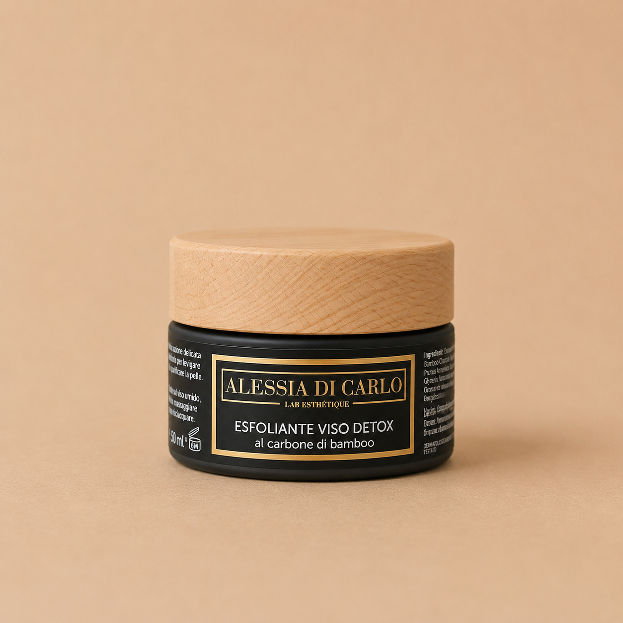 Esfoliante Viso Detox al Carbone di Bamboo – 50 ml