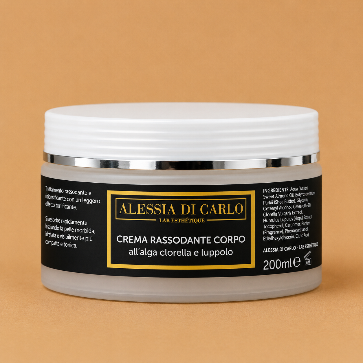 Crema Rassodante Corpo – Alga Clorella e Luppolo – 200 ml